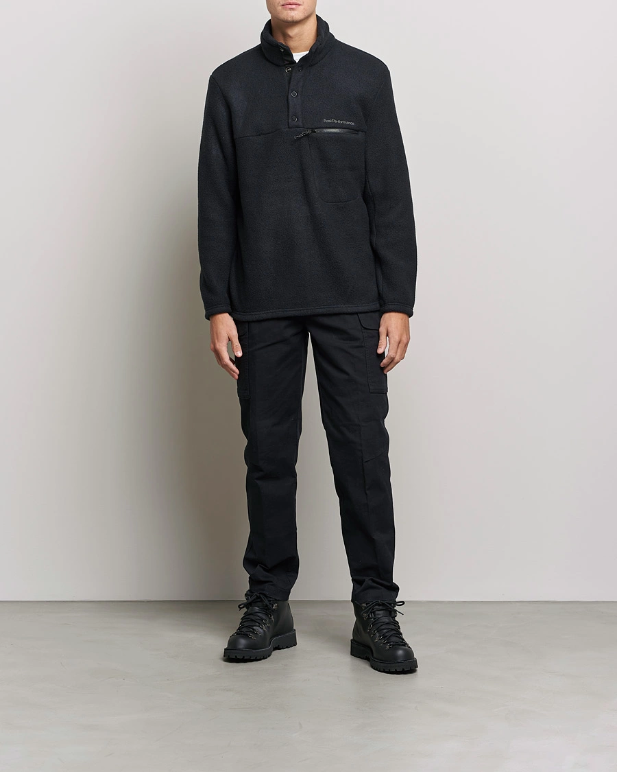 Homme | Pulls Et Tricots | Peak Performance | Fleece Snap T-Neck Black