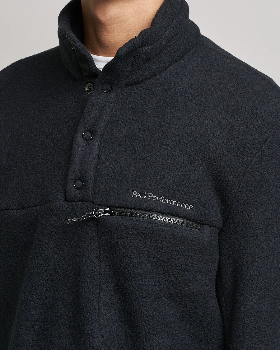 Homme | Pulls Et Tricots | Peak Performance | Fleece Snap T-Neck Black