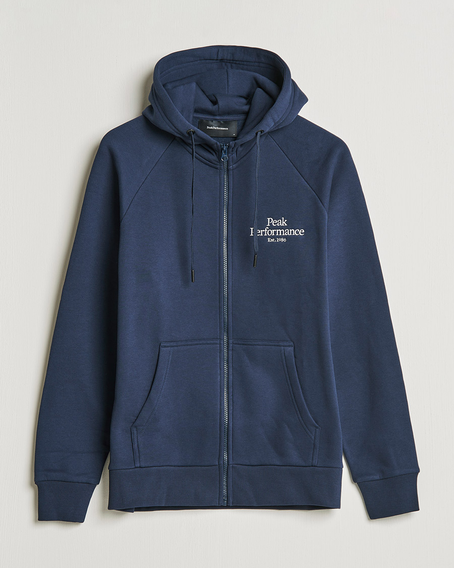 Homme | Pulls Et Tricots | Peak Performance | Original Zip Hoodie Blue Shadow