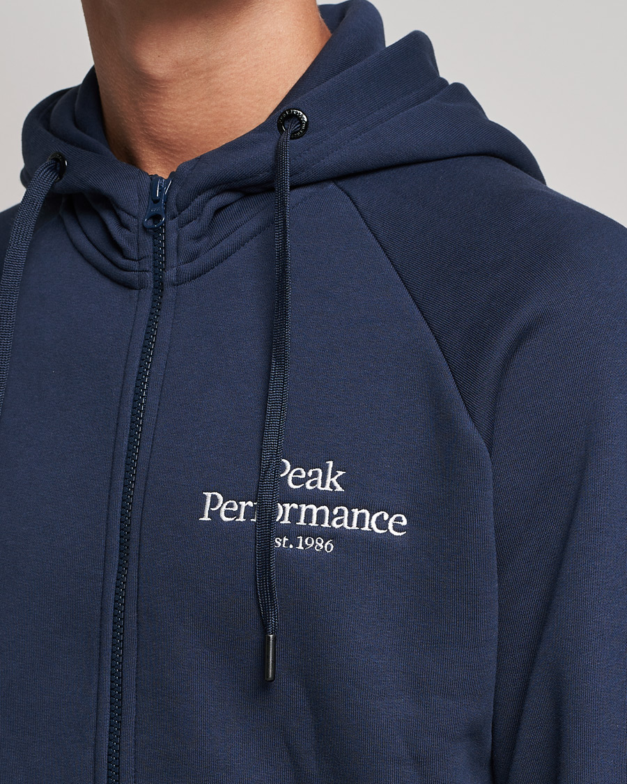 Homme | Pulls Et Tricots | Peak Performance | Original Zip Hoodie Blue Shadow
