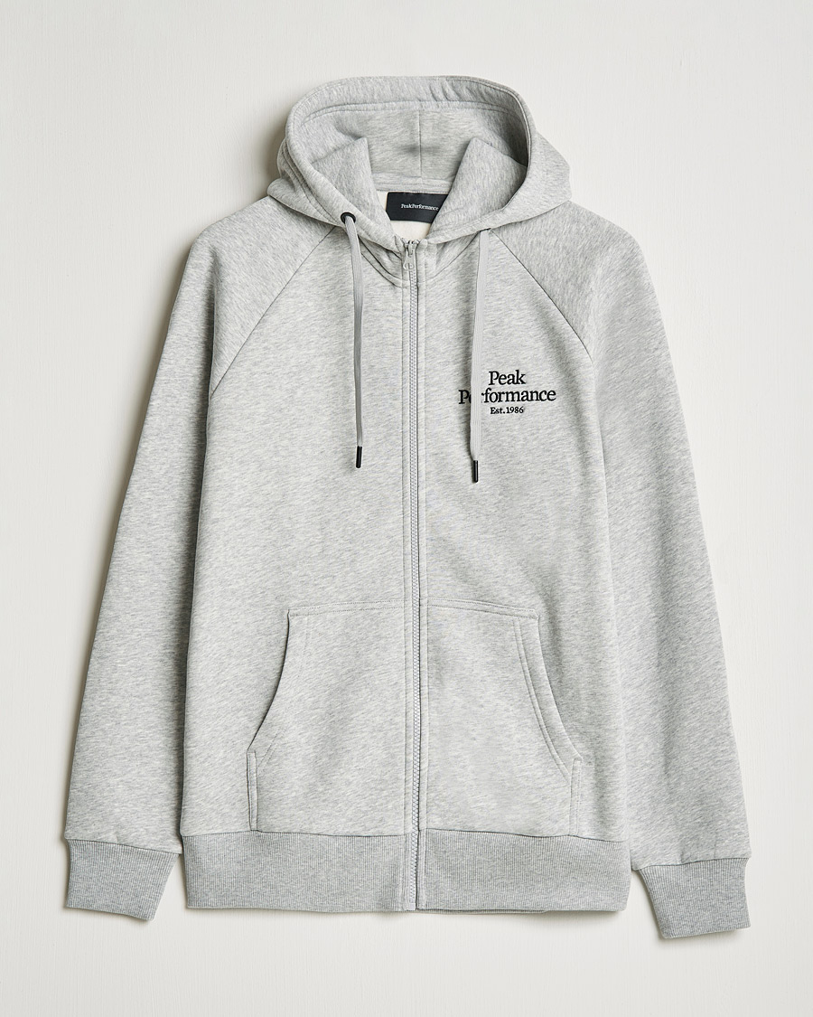 Homme | Pulls Et Tricots | Peak Performance | Original Zip Hoodie Grey