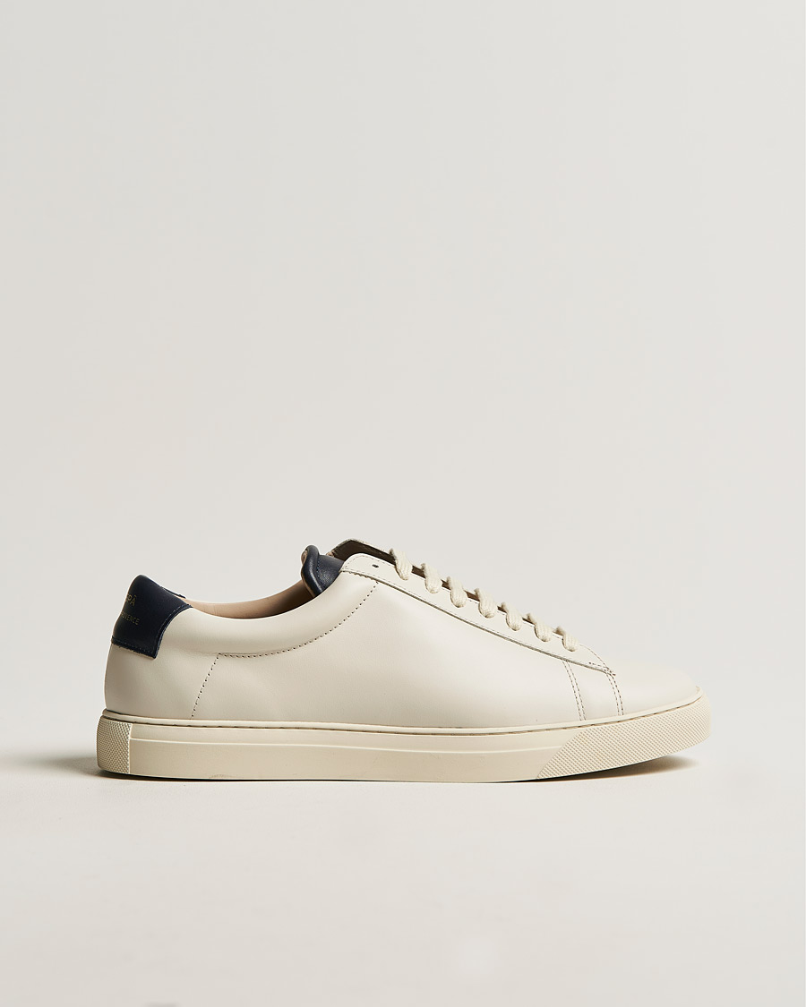 Homme | Zespà ZSP4 Nappa Leather Sneakers Off White/Navy | Zespà | ZSP4 Nappa Leather Sneakers Off White/Navy