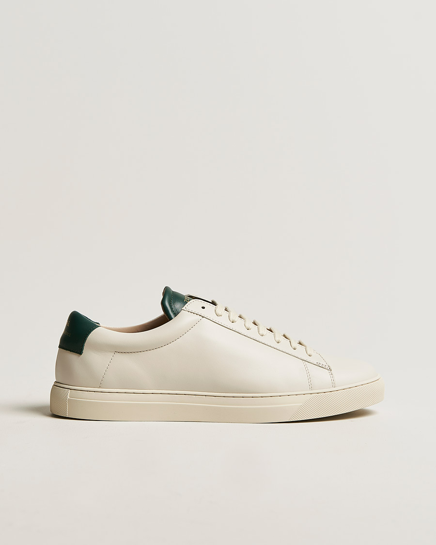 Homme | Zespà ZSP4 Nappa Leather Sneakers Off White/Vert Sombre | Zespà | ZSP4 Nappa Leather Sneakers Off White/Vert Sombre