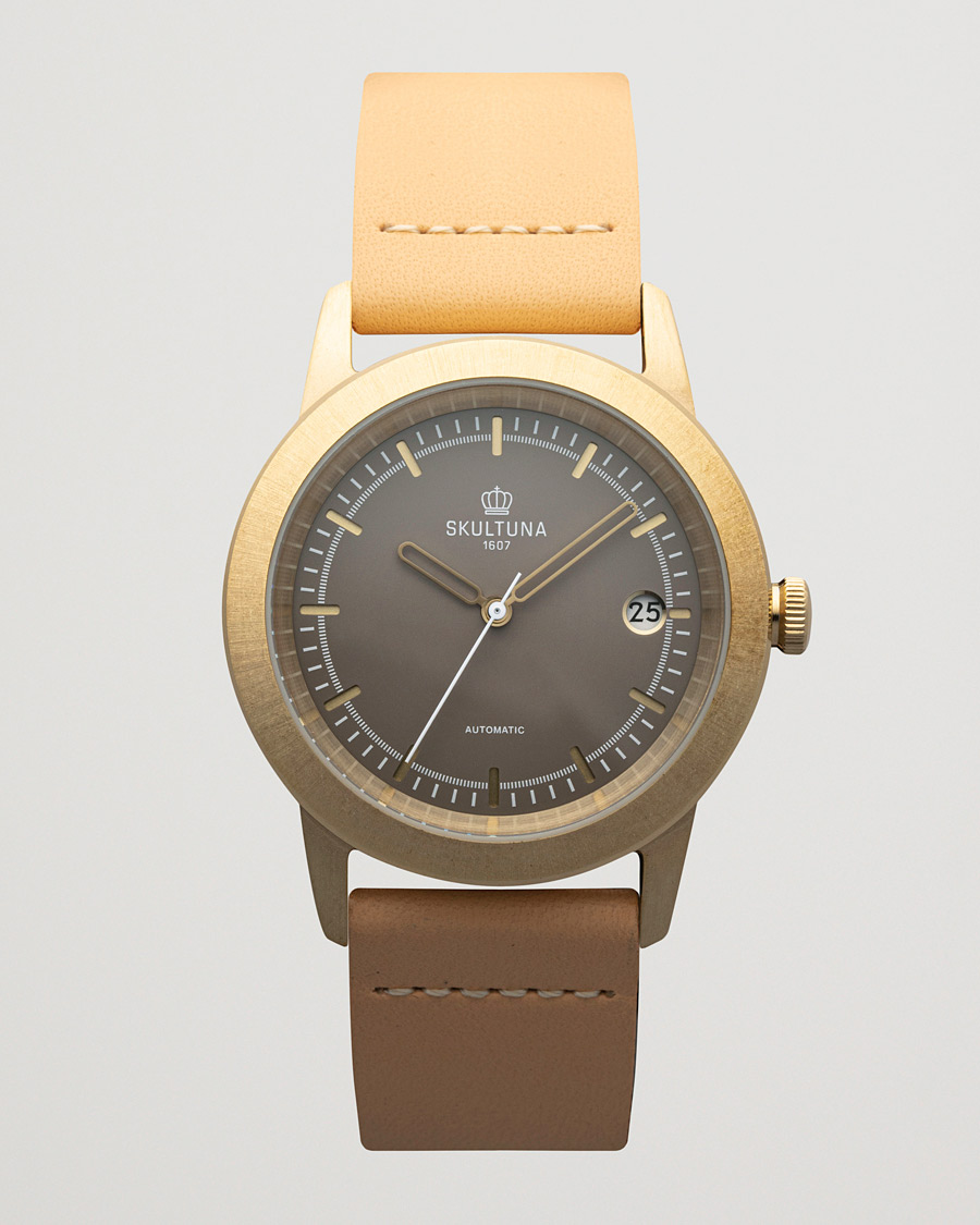 Homme | Skultuna 37mm Automatic Brass Grey Dail | Skultuna | 37mm Automatic Brass Grey Dail