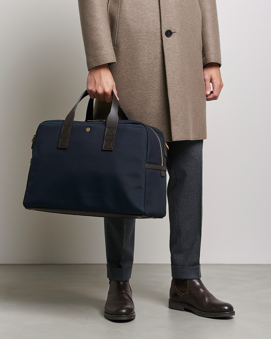 Homme | Mismo M/S Aviator Bag Navy/Dark Brown | Mismo | M/S Aviator Bag Navy/Dark Brown