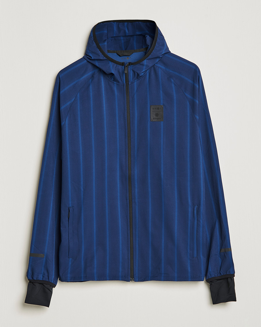 Homme | Pulls Et Tricots | NN07 | Pace Hooded Running Jacket Navy Stripe