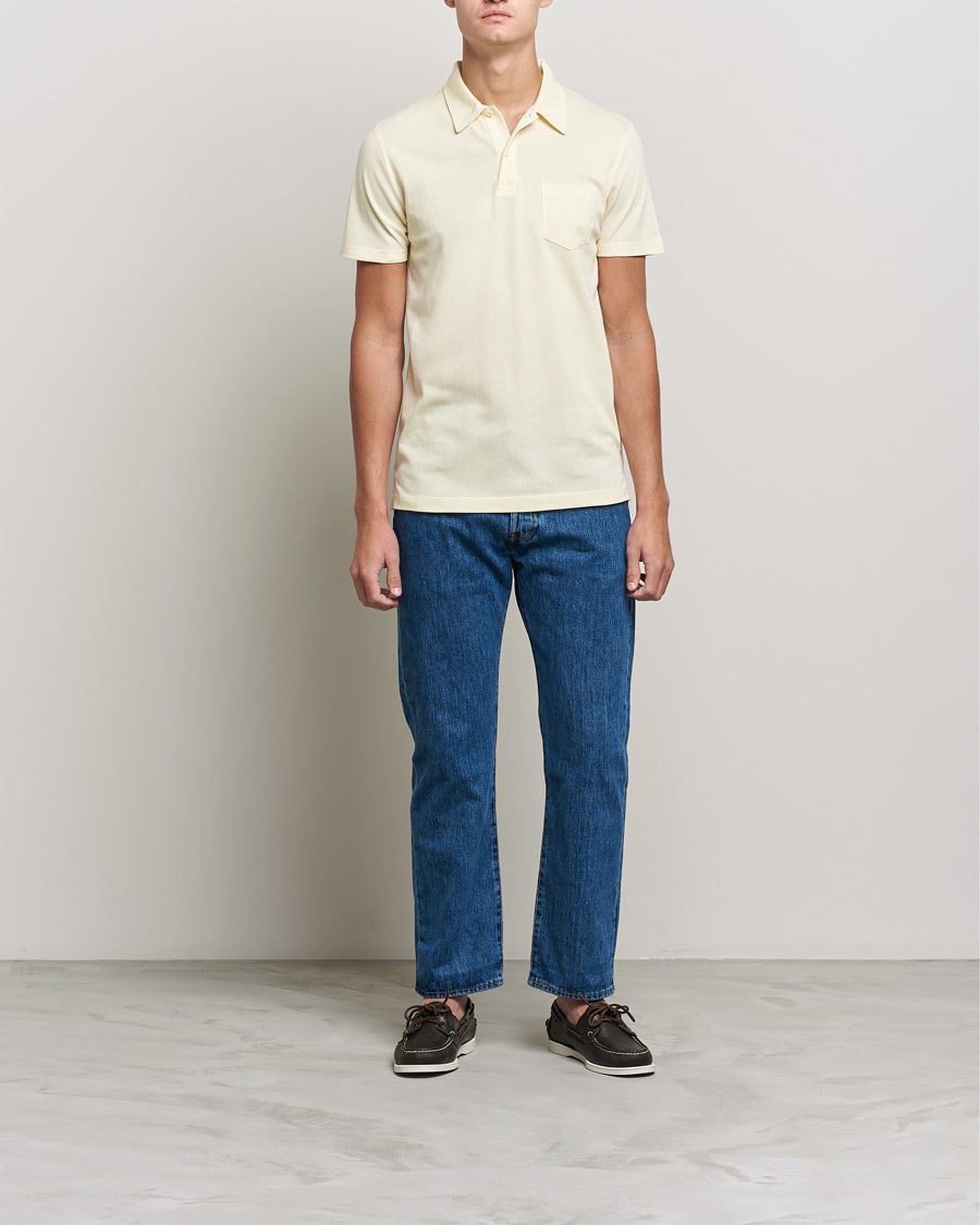 Homme | Polos | Sunspel | Riviera Polo Shirt Lemon