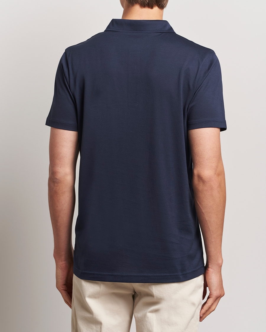 Homme | Polos | Sunspel | Cotton Jersey Polo Navy