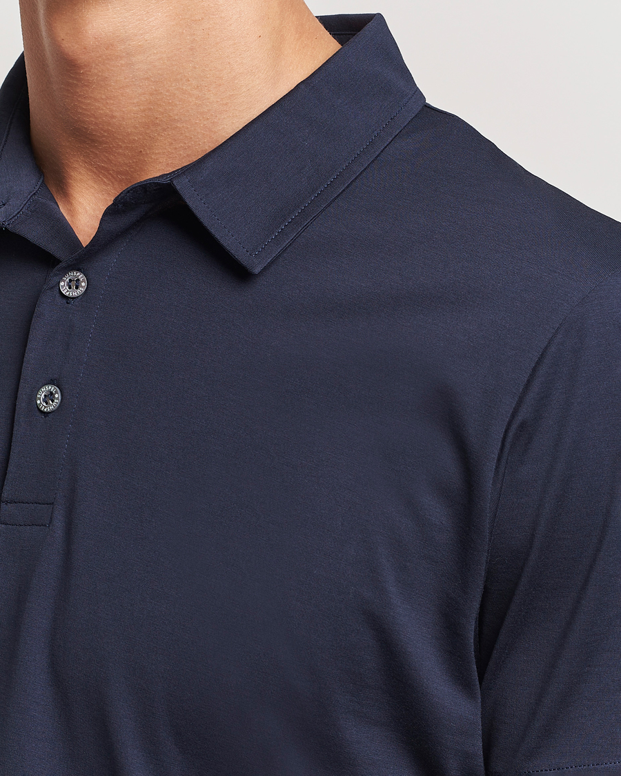 Homme | Polos | Sunspel | Cotton Jersey Polo Navy
