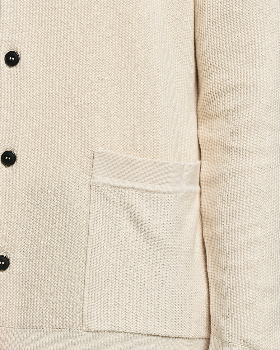 Homme | Pulls Et Tricots | Sunspel | Long Staple Cotton Knitted Jacket Ecru