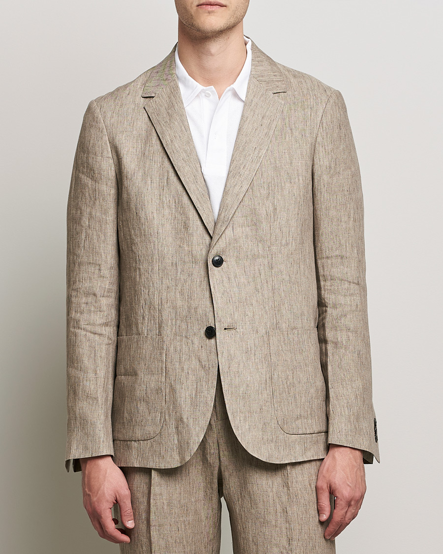 Homme | Blazers | Sunspel | Relaxed Linen Blazer Dark Stone