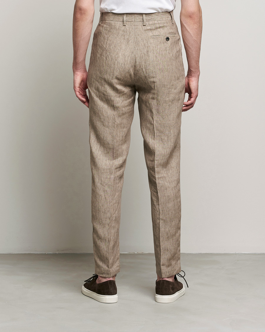 Homme | Pantalons | Sunspel | Tailored Relaxed Fit Linen Trousers Dark Stone