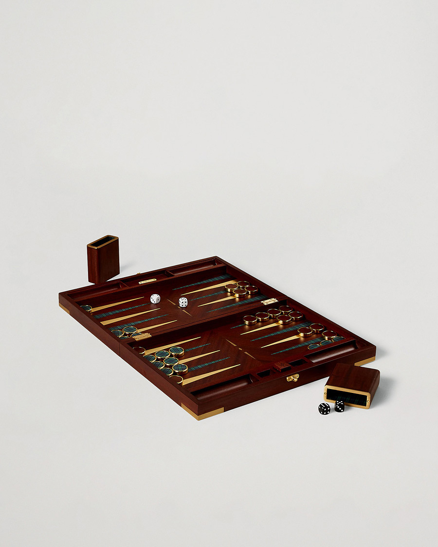 Homme |  | Ralph Lauren Home | Parkwood Wooden Backgammon Set Mahogony/Brass