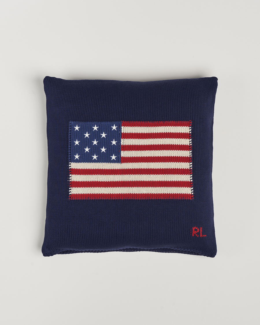 Homme | Pour La Maison | Ralph Lauren Home | RL Flag 50x50 cm Throw Pillow Navy