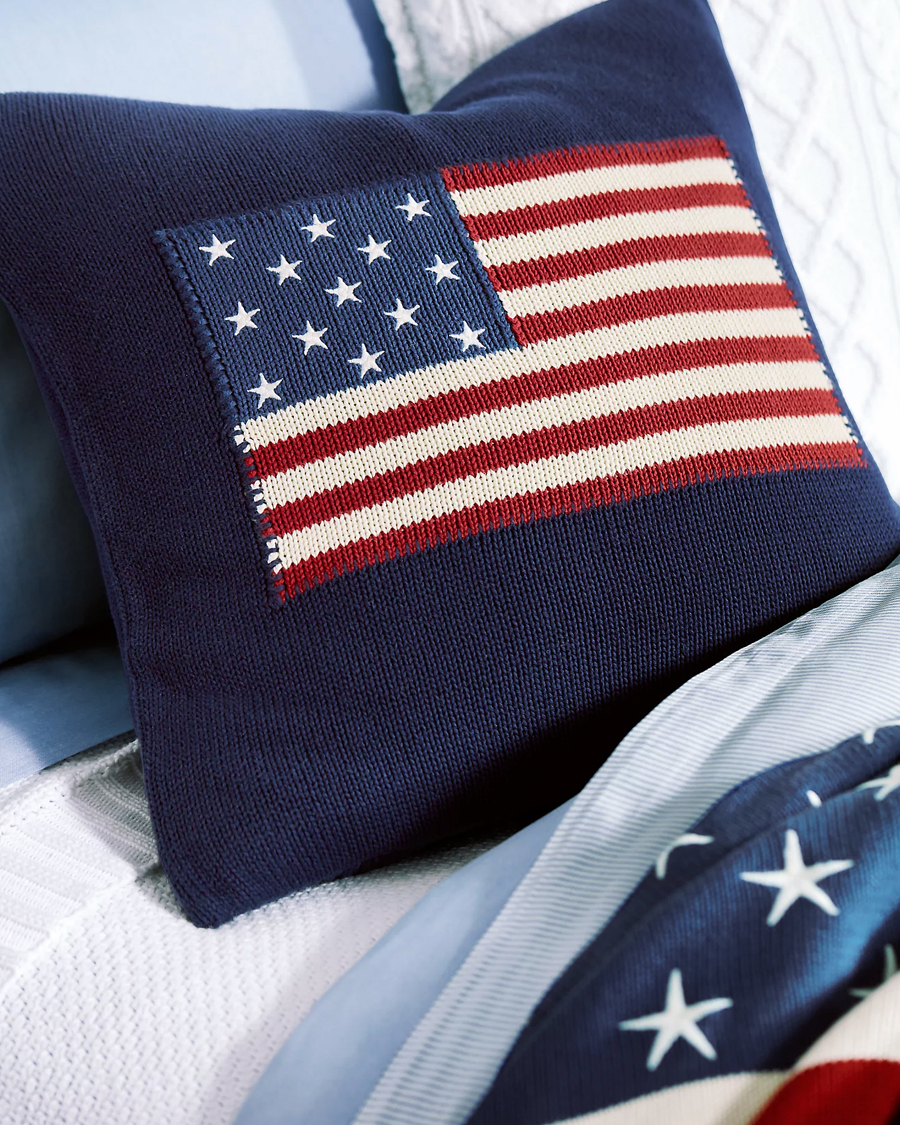 Homme | Ralph Lauren Home RL Flag 50x50 cm Throw Pillow Navy | Ralph Lauren Home | RL Flag 50x50 cm Throw Pillow Navy