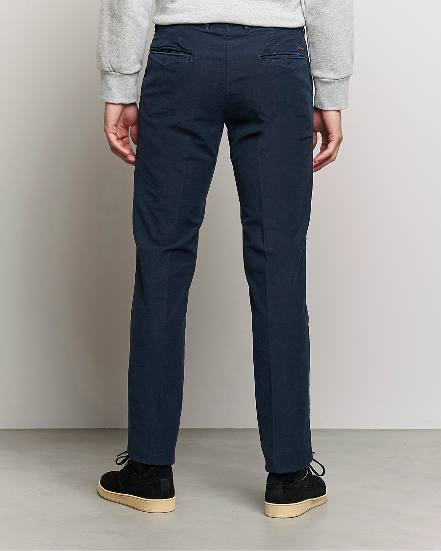 Homme | Pantalons | Incotex | Slim Fit Garment Dyed Slacks Navy