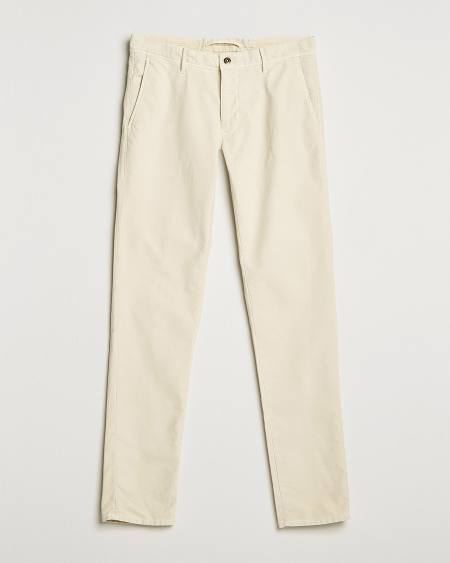 Homme | Pantalons | Incotex | Slim Fit Vintage Moleskine Slacks Light Beige