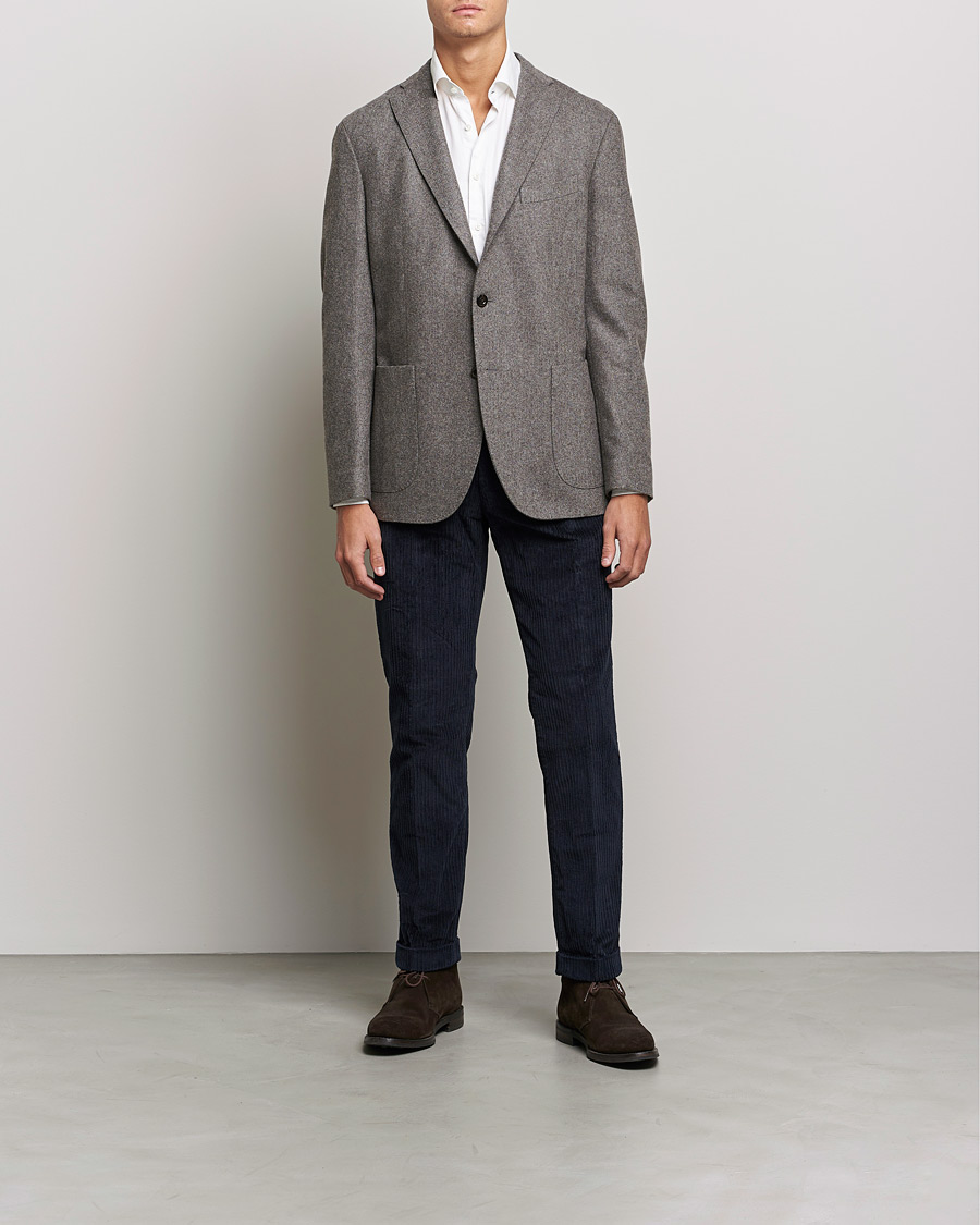 Homme | Pantalons | Incotex | Regular Fit Heavy Cord Slacks Navy