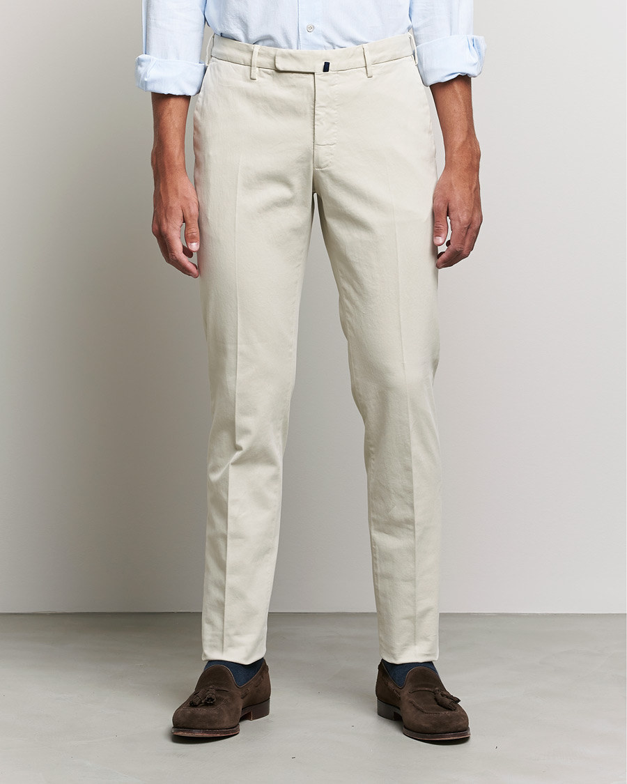 Homme | Pantalons | Incotex | Slim Fit Cotton Stretch Chinos Light Beige