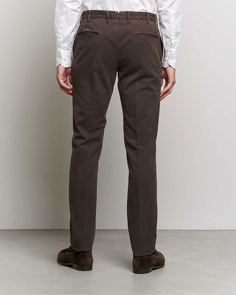 Homme | Pantalons | Incotex | Slim Fit Cotton Stretch Chinos Dark Brown