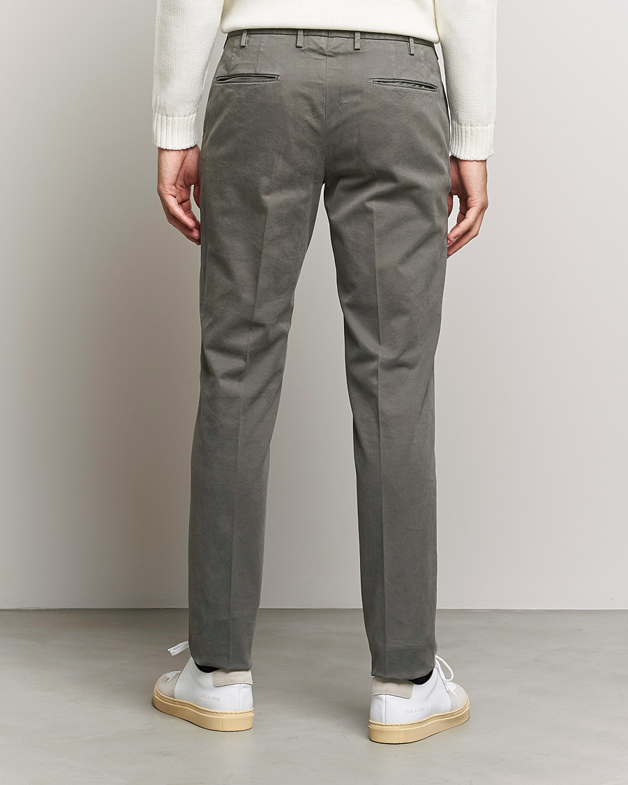 Homme | Pantalons | Incotex | Slim Fit Cotton Stretch Chinos Grey