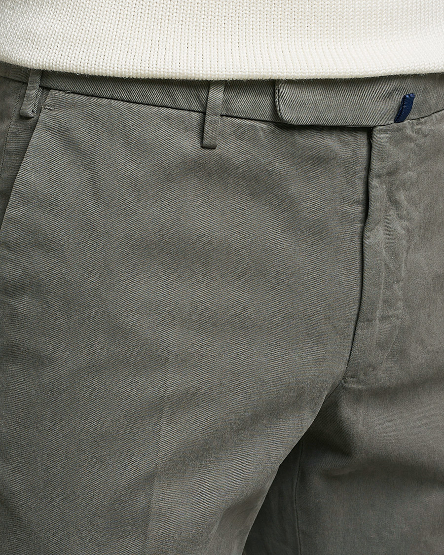 Homme | Pantalons | Incotex | Slim Fit Cotton Stretch Chinos Grey