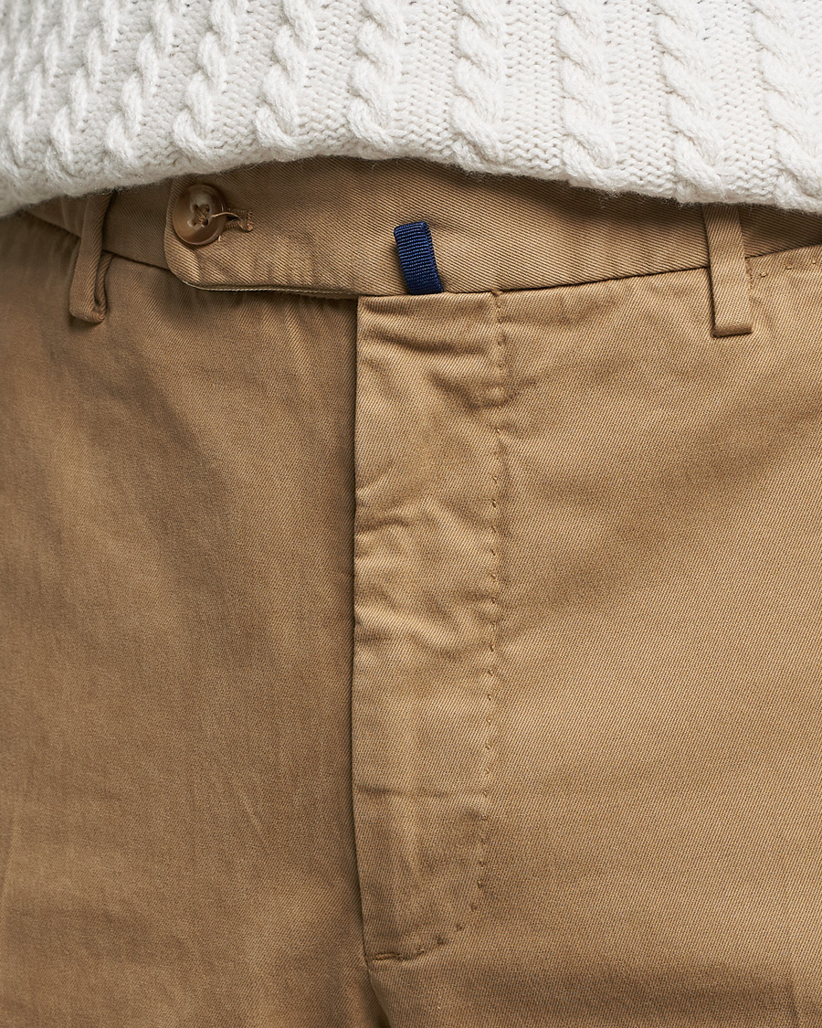 Homme | Pantalons | Incotex | Regular Fit Cotton Stretch Chinos Beige