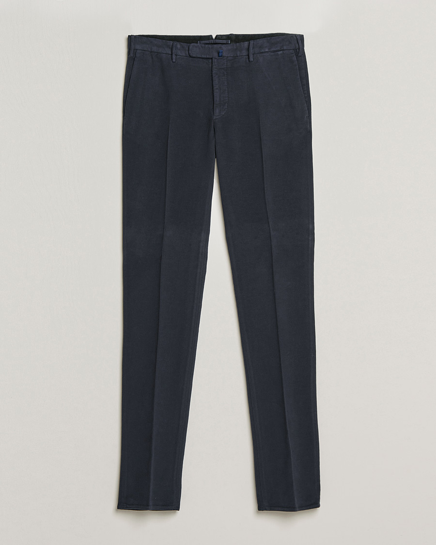 Homme | Pantalons | Incotex | Slim Fit Luxury Moleskine Trousers Navy