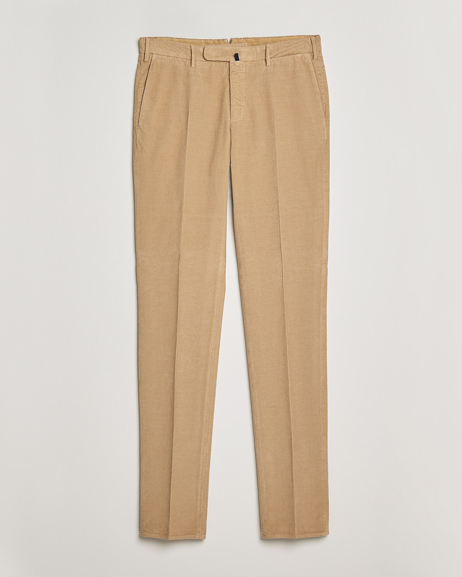 Homme | Pantalons | Incotex | Slim Fit Soft Corduroy Trousers Beige