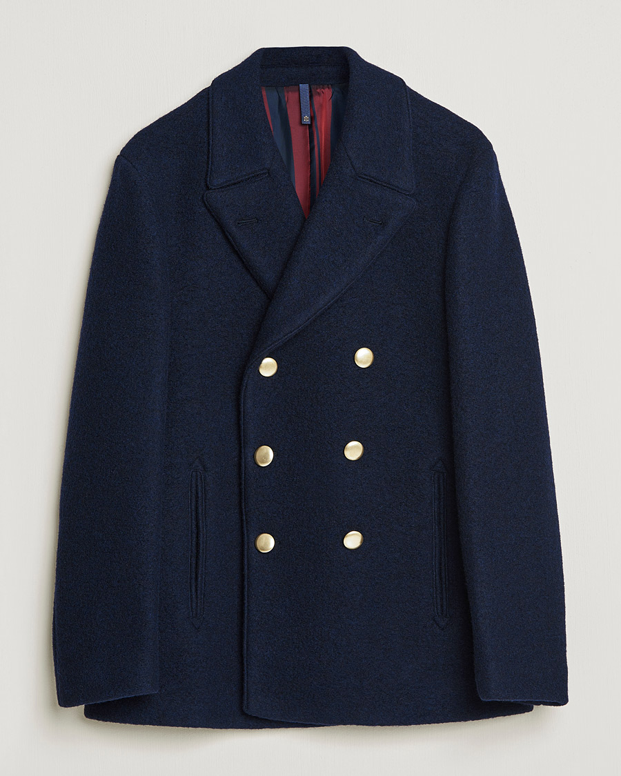 Homme | Manteaux Et Vestes | Slowear | Wool Peacoat Navy