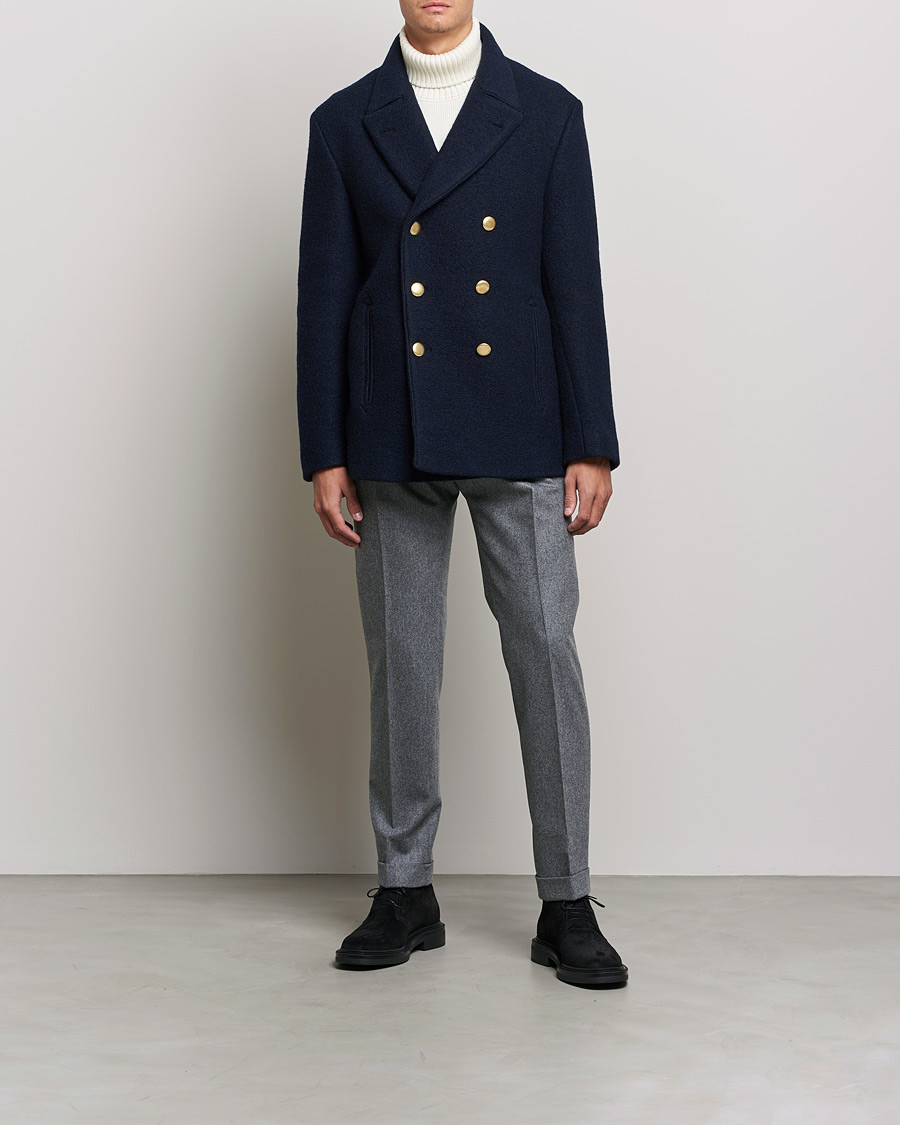 Homme | Manteaux Et Vestes | Slowear | Wool Peacoat Navy