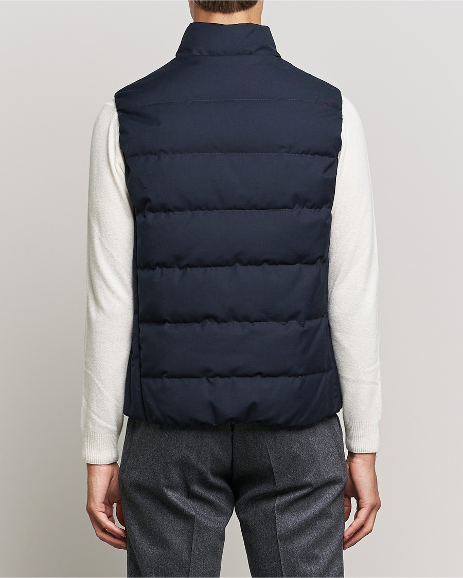 Homme | Manteaux Et Vestes | Slowear | Tekno Sartorial Wool Down Vest Navy
