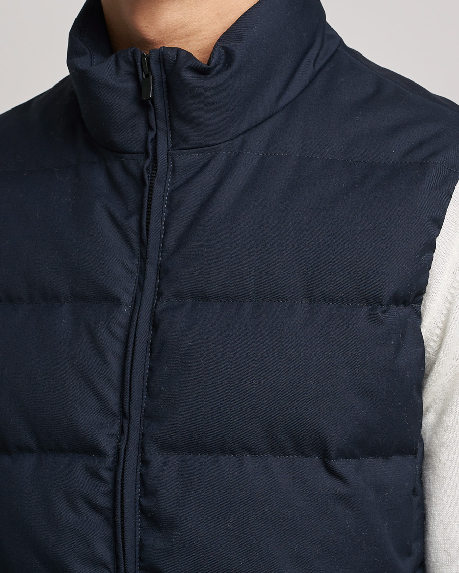 Homme | Manteaux Et Vestes | Slowear | Tekno Sartorial Wool Down Vest Navy