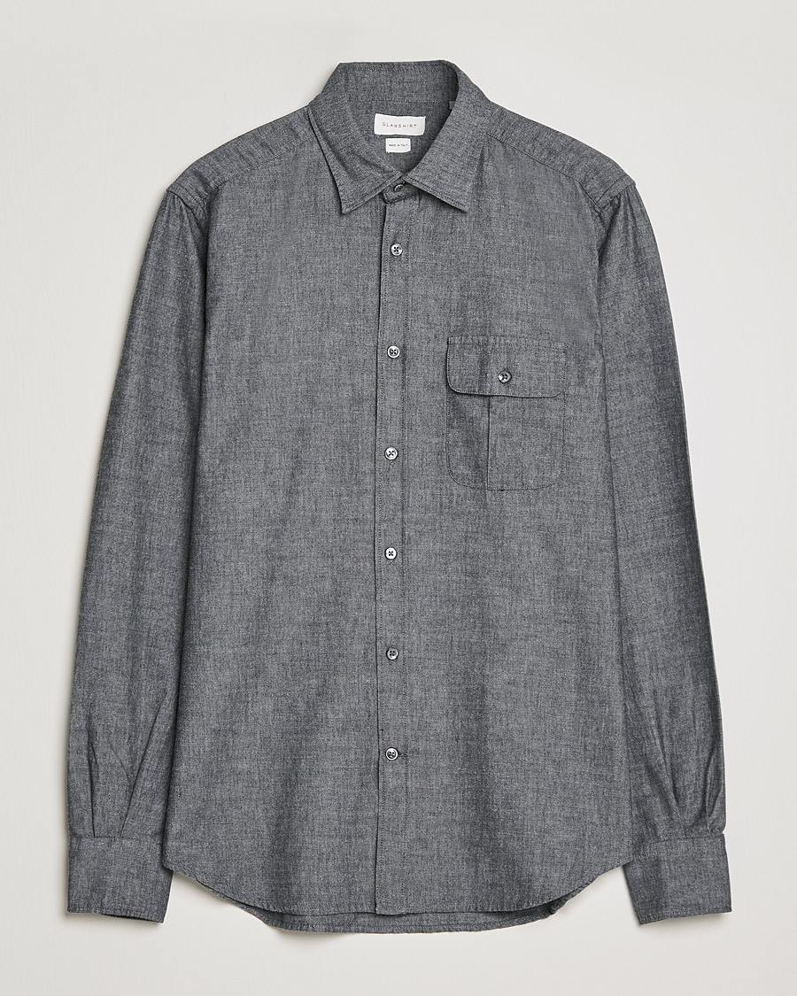 Homme | Chemises | Slowear | Chambray Work Shirt Grey