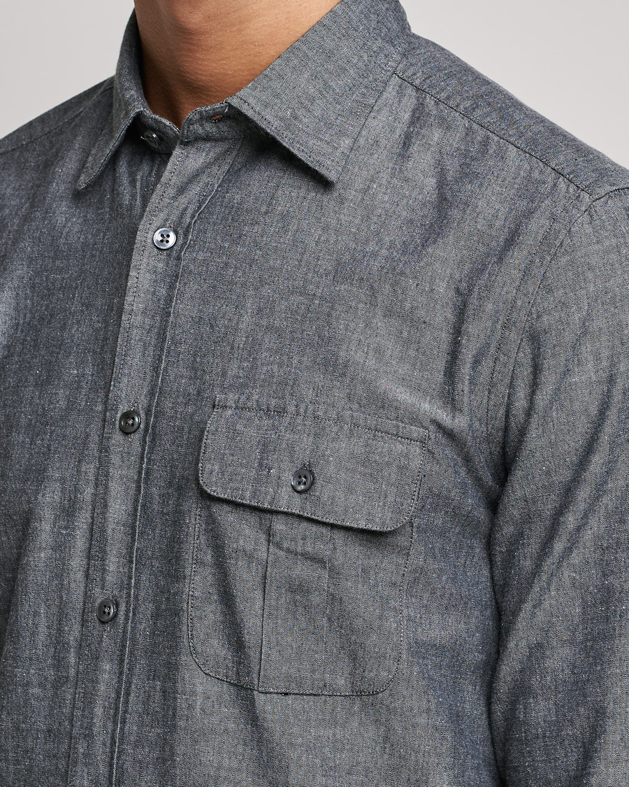 Homme | Chemises | Slowear | Chambray Work Shirt Grey