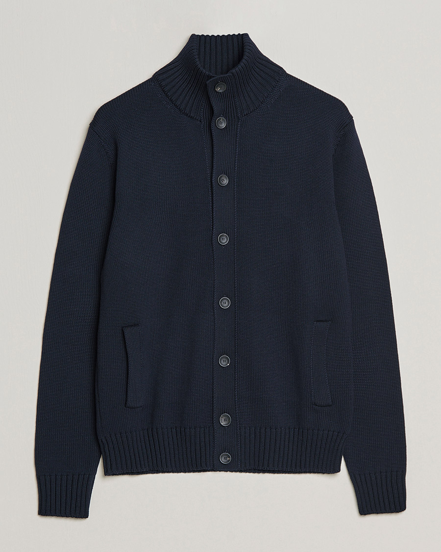 Homme | Pulls Et Tricots | Zanone | Virgin Merino Wool Chioto Cardigan Navy