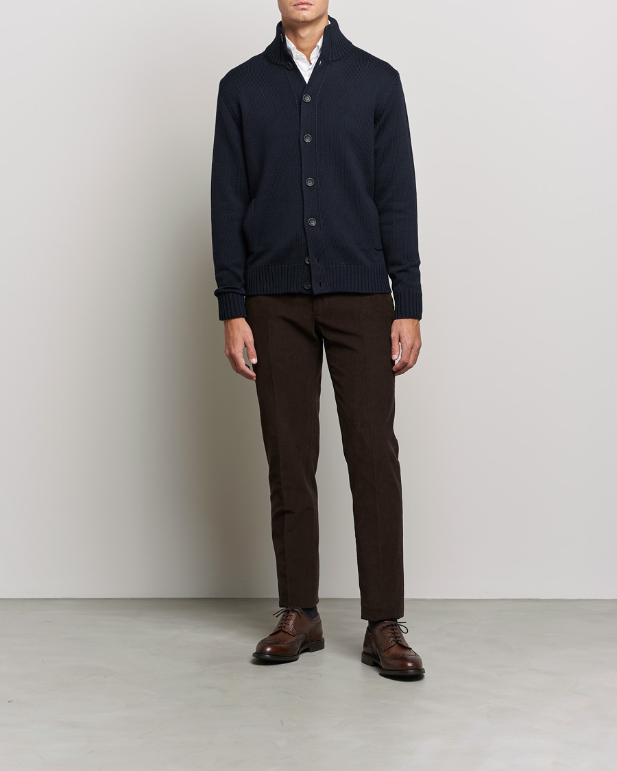 Homme | Pulls Et Tricots | Zanone | Virgin Merino Wool Chioto Cardigan Navy