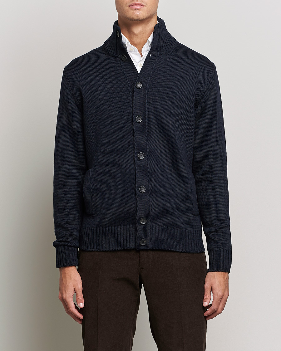 Homme | Pulls Et Tricots | Zanone | Virgin Merino Wool Chioto Cardigan Navy