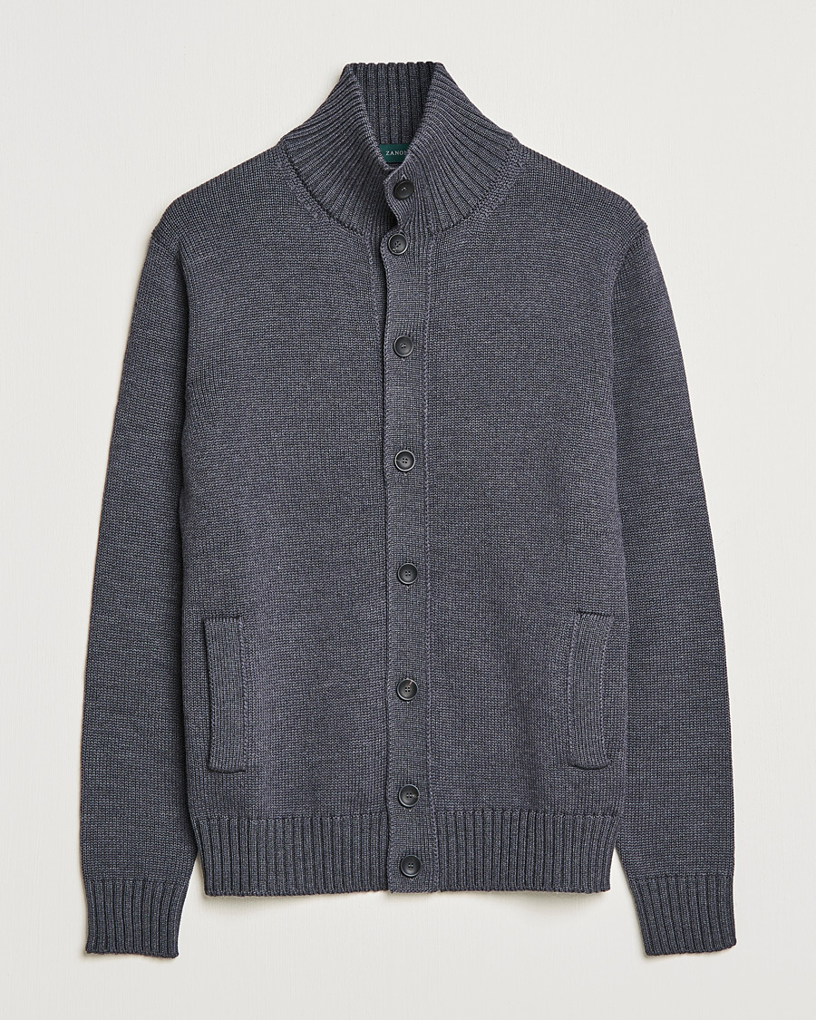 Homme | Pulls Et Tricots | Zanone | Virgin Merino Wool Chioto Cardigan Grey Melange