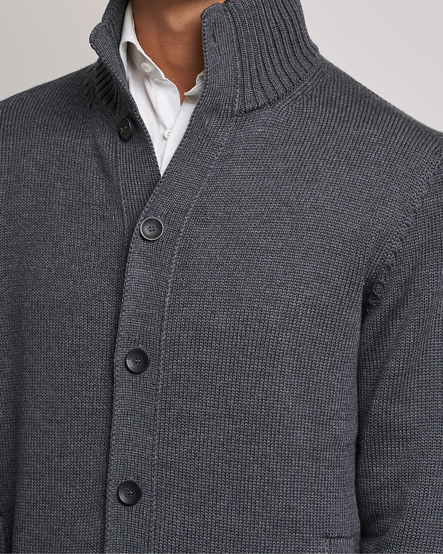 Homme | Pulls Et Tricots | Zanone | Virgin Merino Wool Chioto Cardigan Grey Melange