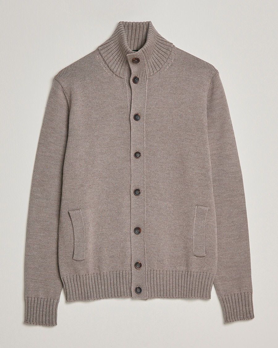 Homme | Pulls Et Tricots | Zanone | Virgin Merino Wool Chioto Cardigan Taupe