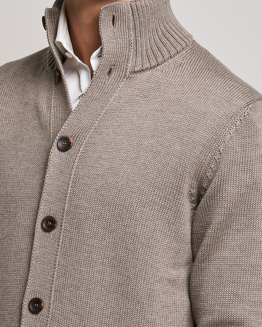 Homme | Pulls Et Tricots | Zanone | Virgin Merino Wool Chioto Cardigan Taupe