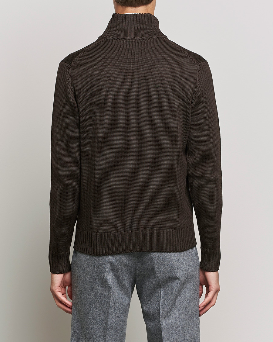 Homme | Pulls Et Tricots | Zanone | Virgin Merino Wool Chioto Cardigan Dark Brown