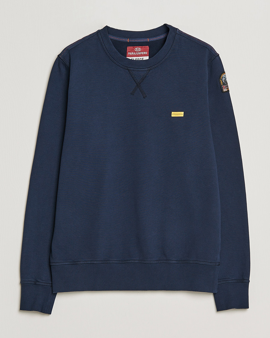 Homme | Pulls Et Tricots | Parajumpers | Basic Cotton Fleece Sweatshirt Navy