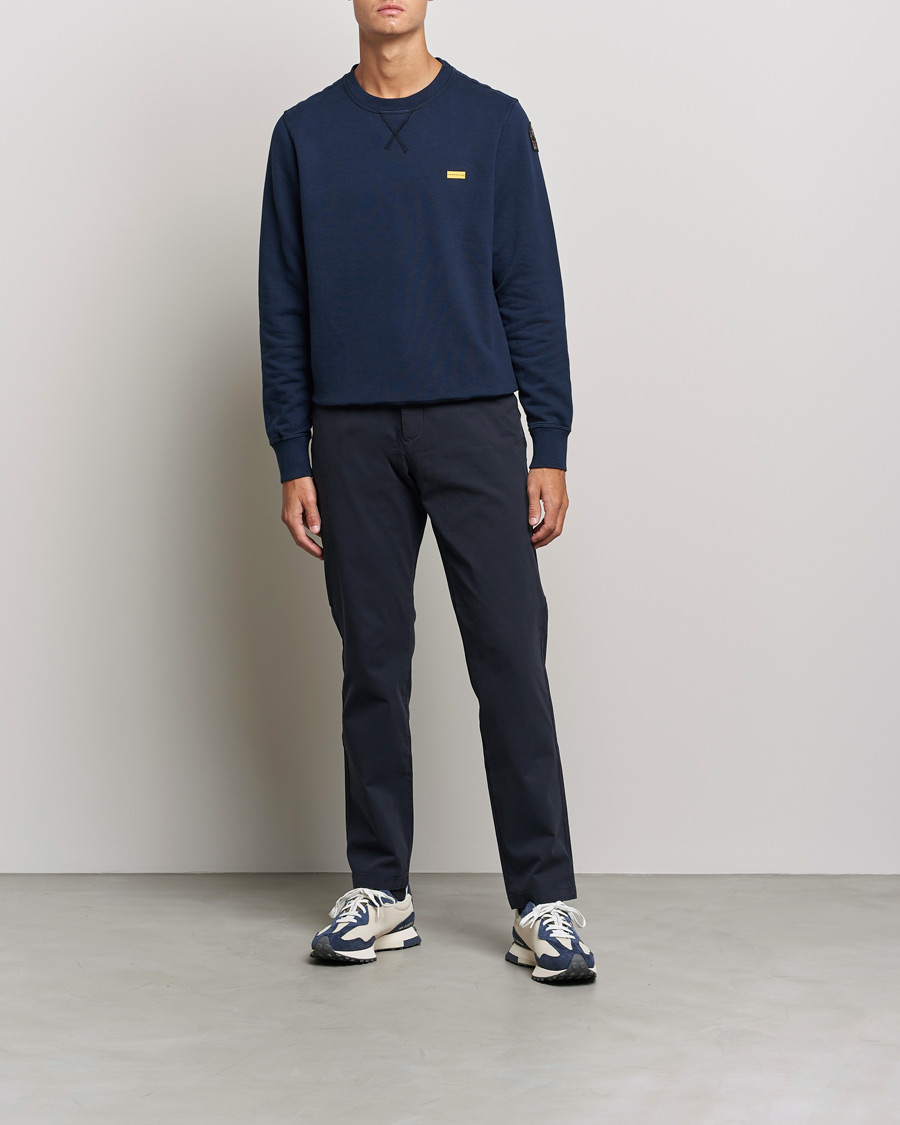 Homme | Pulls Et Tricots | Parajumpers | Basic Cotton Fleece Sweatshirt Navy