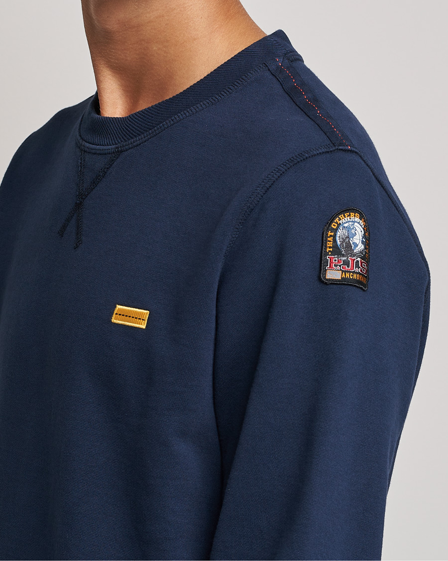 Homme | Pulls Et Tricots | Parajumpers | Basic Cotton Fleece Sweatshirt Navy