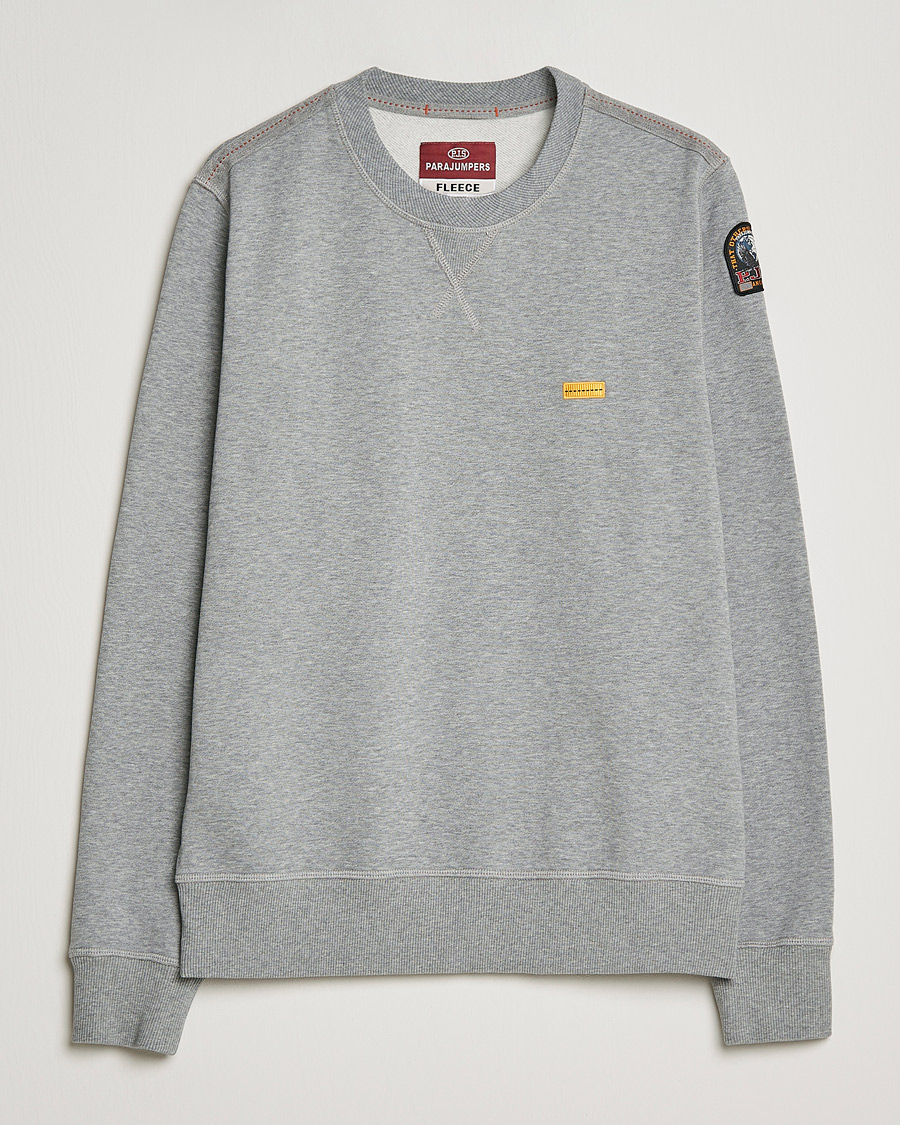 Homme | Pulls Et Tricots | Parajumpers | Basic Cotton Fleece Sweatshirt Silver Melange