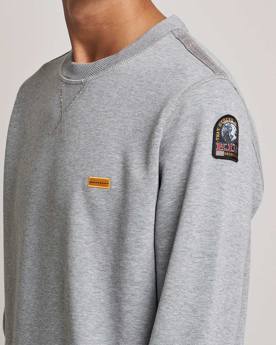 Homme | Pulls Et Tricots | Parajumpers | Basic Cotton Fleece Sweatshirt Silver Melange