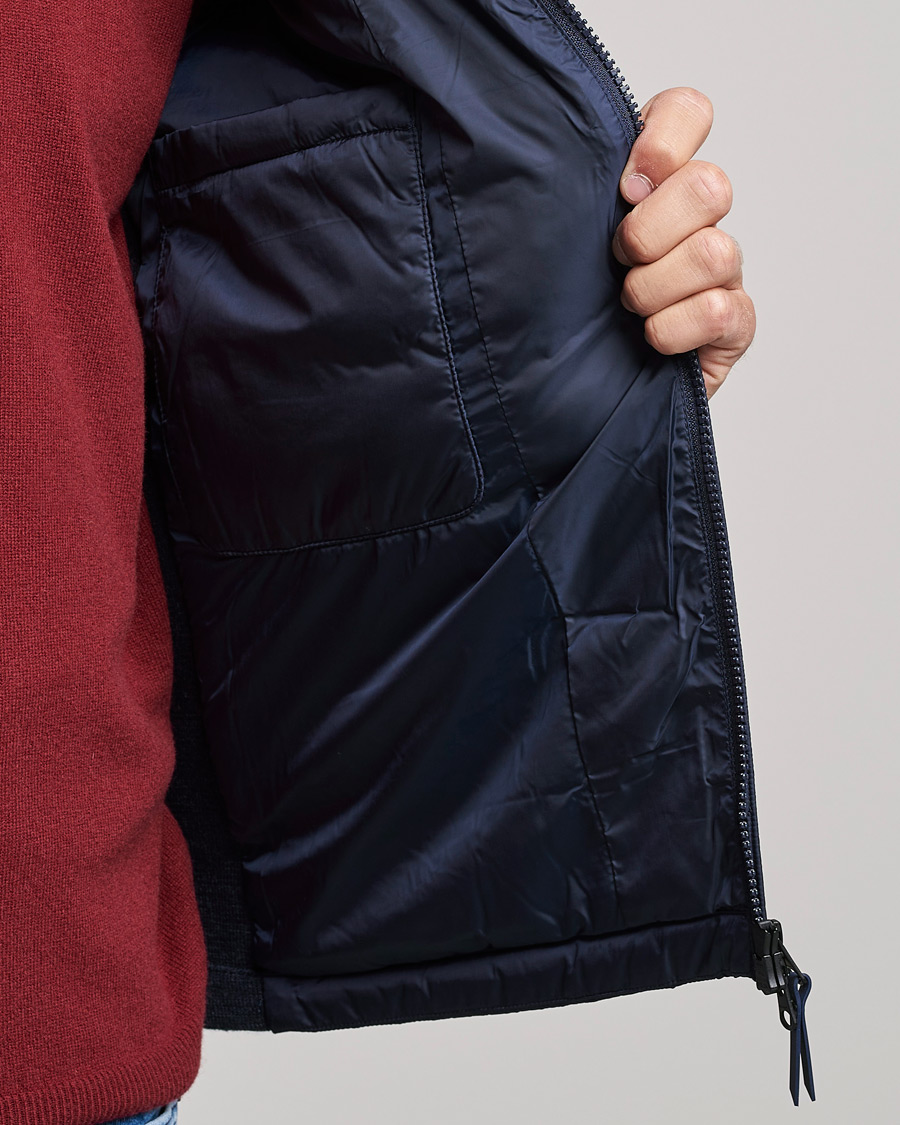 Homme | Manteaux Et Vestes | GANT | Mixed Media Light Padded Gilet Evening Blue