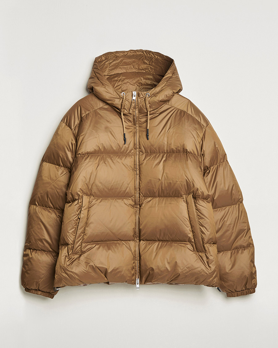 Homme | Manteaux Et Vestes | GANT | Shiny Puffer Hooded Jacket Toffee Beige